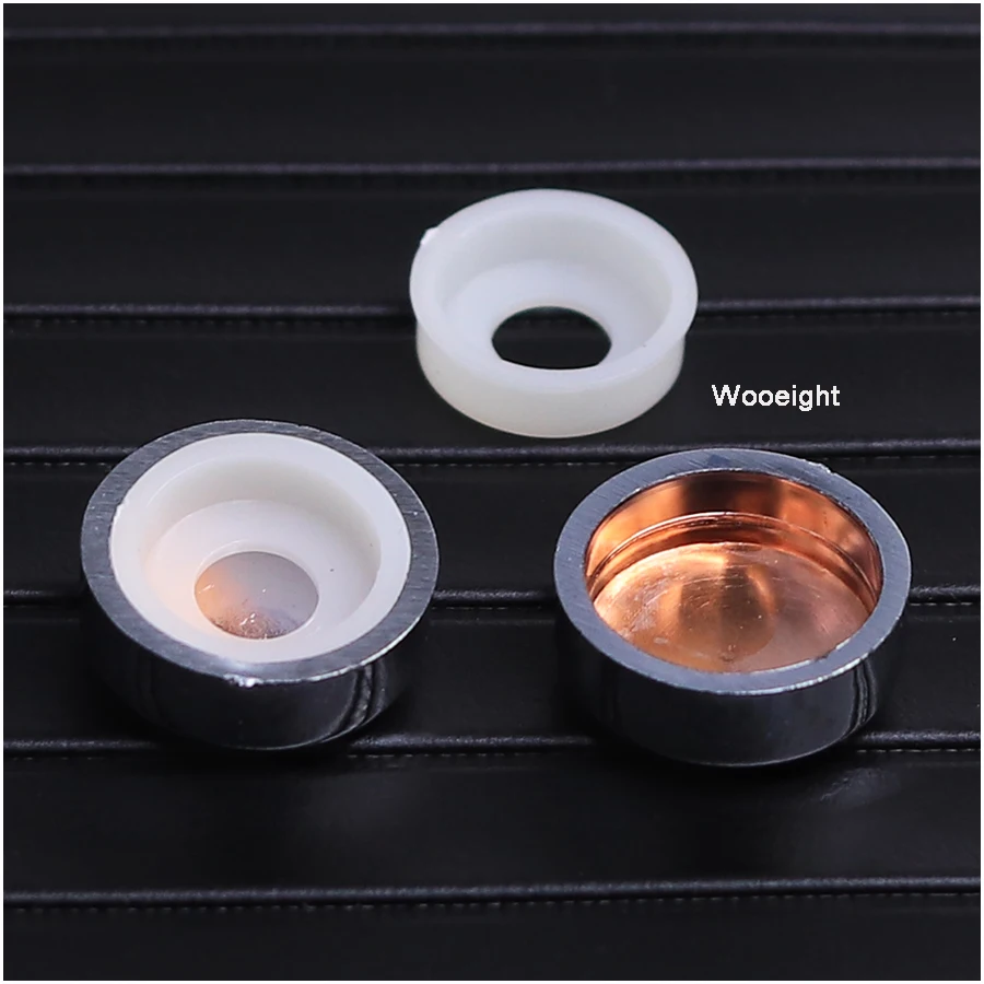 Wooeight 4Pcs Silver Screw Nut Cap Bolt Cover Set For Car Truck Motorcycle Security License Plate Frame Mounting Screw Bolt (7)