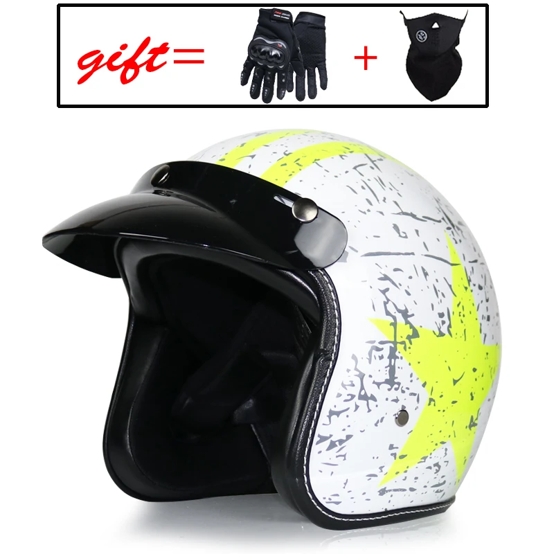 VOSS Ретро стиль мотоциклетного шлема Jet мотоцикл Casco Ретро 3/4 половина лица мотоциклетный шлем 052