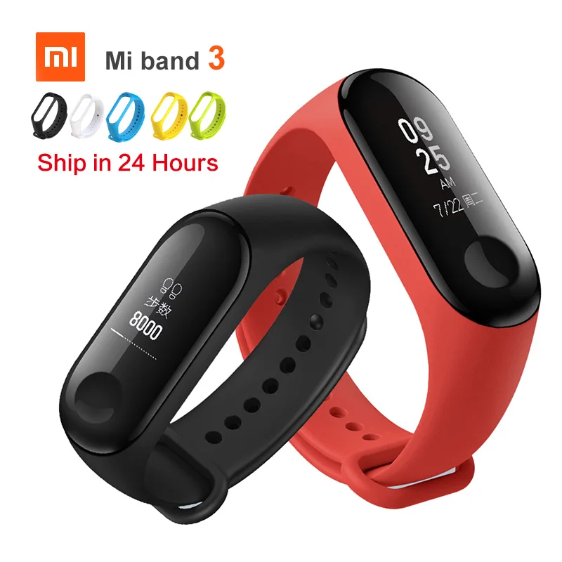 Оригинальный Xiaomi mi Band 3 Smart band3 Смарт Браслет сердечного ритма Фитнес часы 0 78