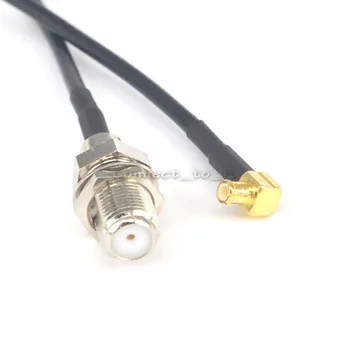 

10 Pieces RF Coax F Female to MCX Male Rightangle Coaxial Adapter Pigtail Jumper Cable 20CM