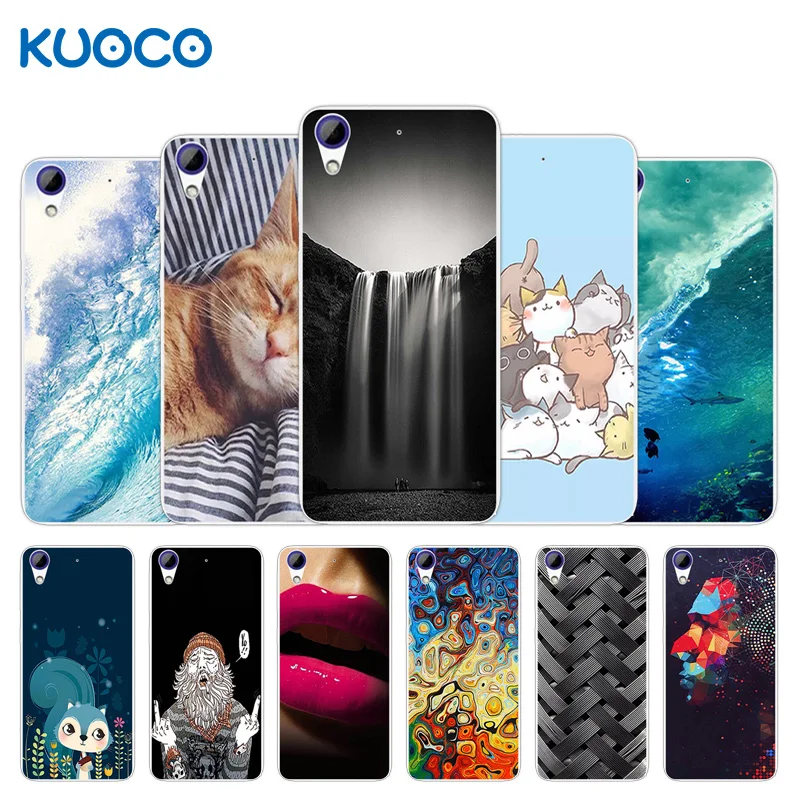 Для HTC 628 чехол для Desire / с двумя sim картами 5 0 &quotМорская волна дизайн прозрачный
