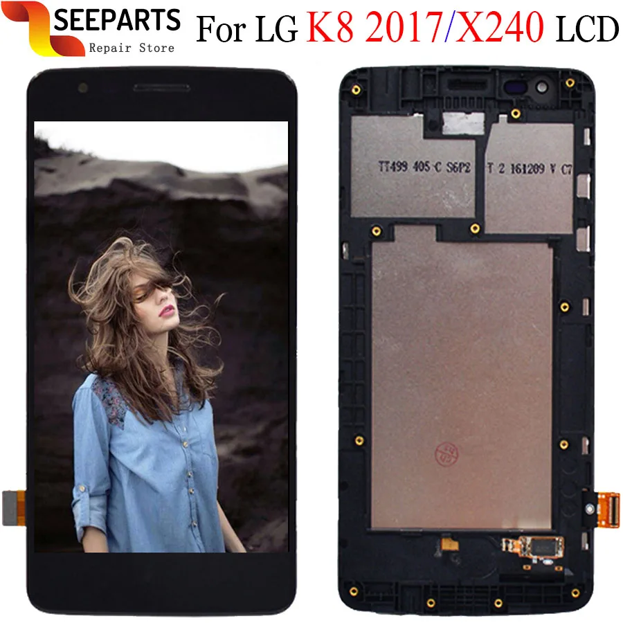 5 0 &quotдля LG K8 2017 LCD Dual Sim X240 X240K X240H ЖК-дисплей кодирующий преобразователь сенсорного