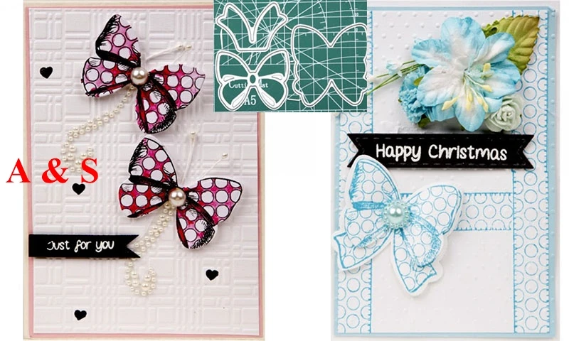 B22 Flower Bow METAL CUTTING DIES Scrapbook card invitation paper craft party decor embossing stenc - 32850258277