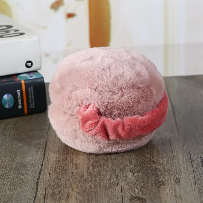 English Word Design Adult Today Winter Earmuffs Ear Warmers Faux Fur Foldable Plush Outdoor Gift