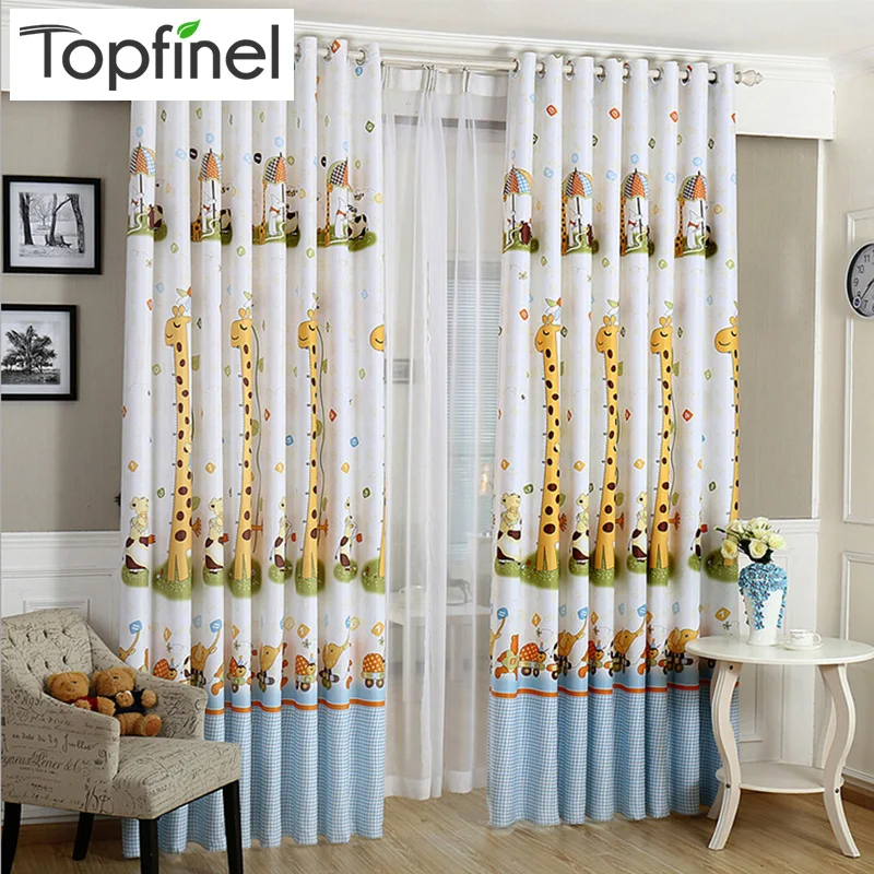 Topfinel Giraffe Modern Shade Blinds Thick Window Blackout Curtains For