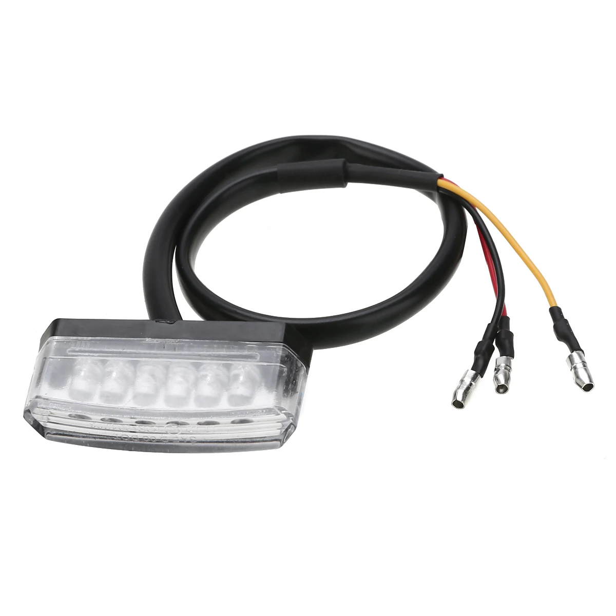 6LED 12V Red Motorcycle Rear Light Long Lasting License Plate Tail Light Lamp Clear Lens Motorcycle Lighting Mayitr