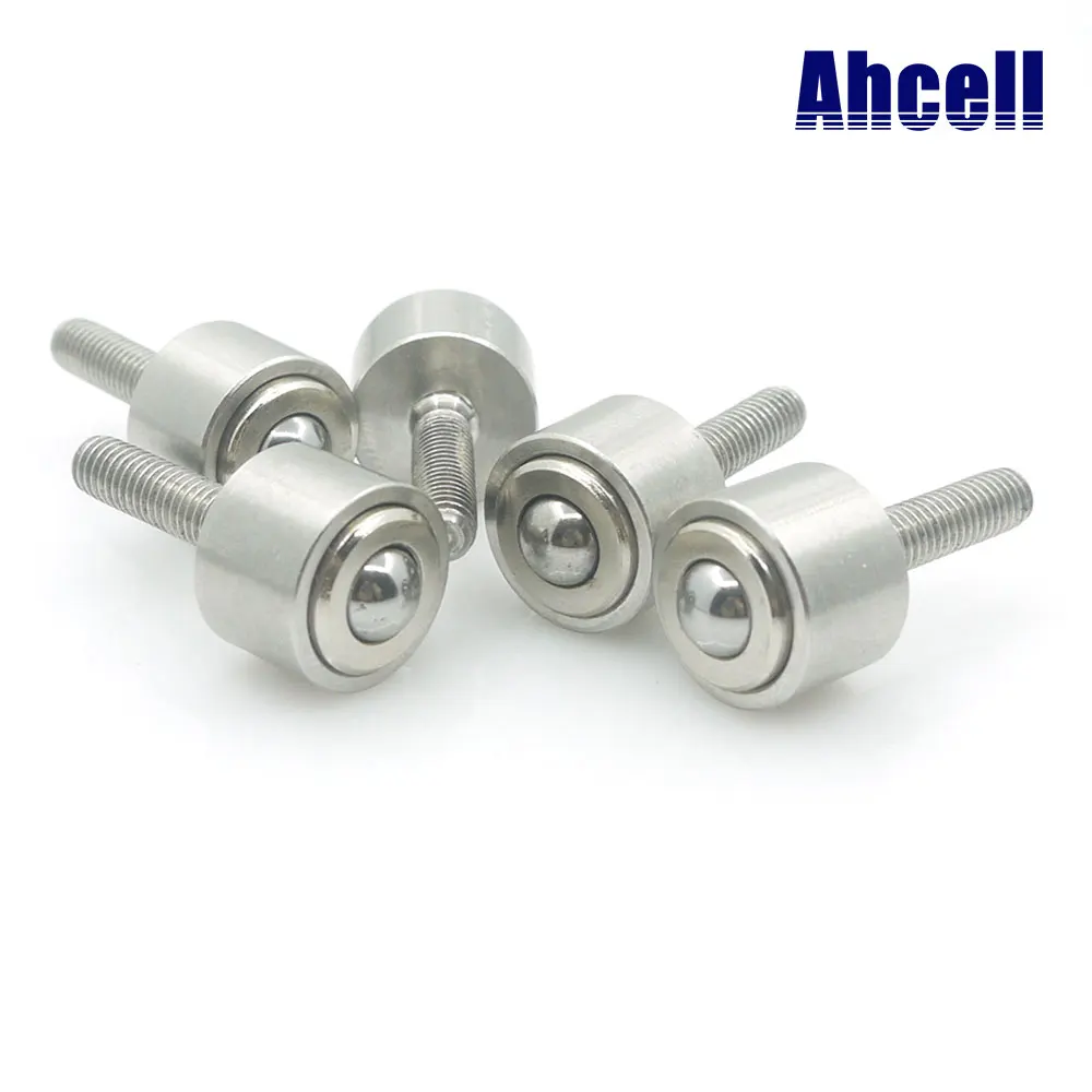 

2pcs miniature 8mm ball M5 bolt Steel caster mini toy robot roller machined steel small thread rod nut KSM8FL ball transfer unit