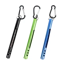 Чехол из нержавеющей стали для рыбалки, термометр для воды, Рыболовный аксессуар и карабин Termómetro de agua de pecca