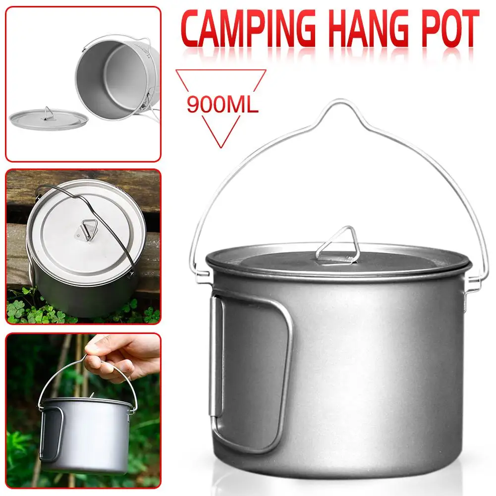 MUMIAN de titanio olla taza 790 ml ultraligero al aire libre vajilla de té de café de olla de agua tazas de cocina con tapa manejar