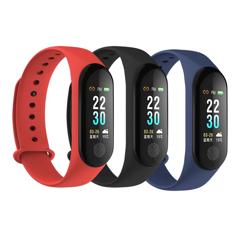

factory new M3 Plus Smart Wristband Multi-Sports Blood Pressure Smart Bracelet Heart Rate Monitor V Xiao/mi Mi Band 3 Smart Band