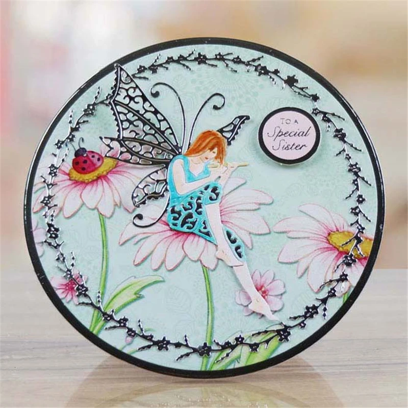 

Naifumodo Butterfly Angel Flower Fairy Metal Cutting Die for Scrapbooking New 2019 Craft Die Cuts Card Making Embossing DIY