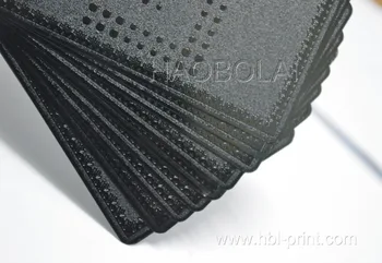 

Custom creative black card metal with corrosive scraggly number