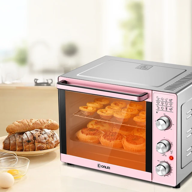Best Offers 360D Rotary Fully Automatic Roasting Oven 33L 4 Heating Tube Up Down Independent Heating Electric Ovens Dessert Baking Machine