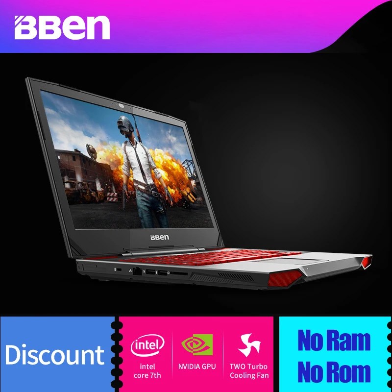 Bben G17 17 3 &quotWindows 10 Intel I7 Ноутбук игровой компьютер 7700HQ Процессор NVIDIA GTX1060 6 г