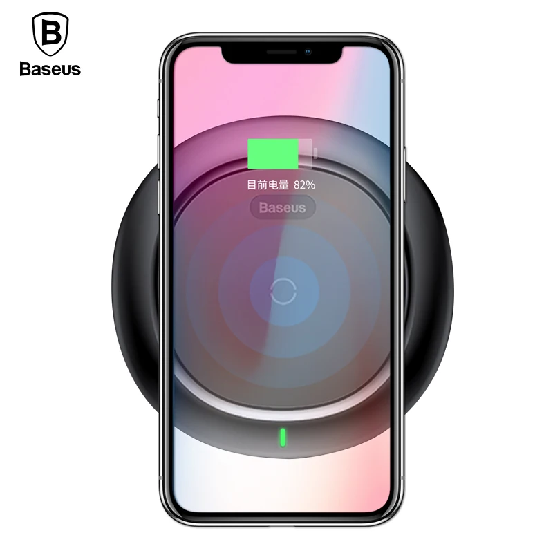 

Baseus UFO Wireless Charger For iPhone X 8 Samsung Note8 S9 S8 Mobile Phone 10W Qi Wireless Charging Charger Fast Charging Pad