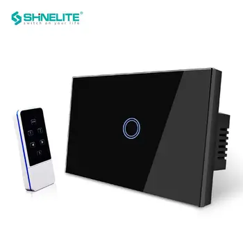 

300W Free Shipping,AU/US Standard 1 Gang 1 Way Wireless Remote Control Light Switches,RF433MHZ,AC110-240V,Black Crystal Glass