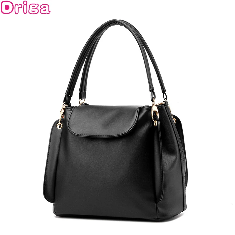 

DRIGA Fashion Women Shoulder Bags Solid Ladies Messenger Bag 2019 Designer Luxury Brand High Quality Leather Ladies Handbag