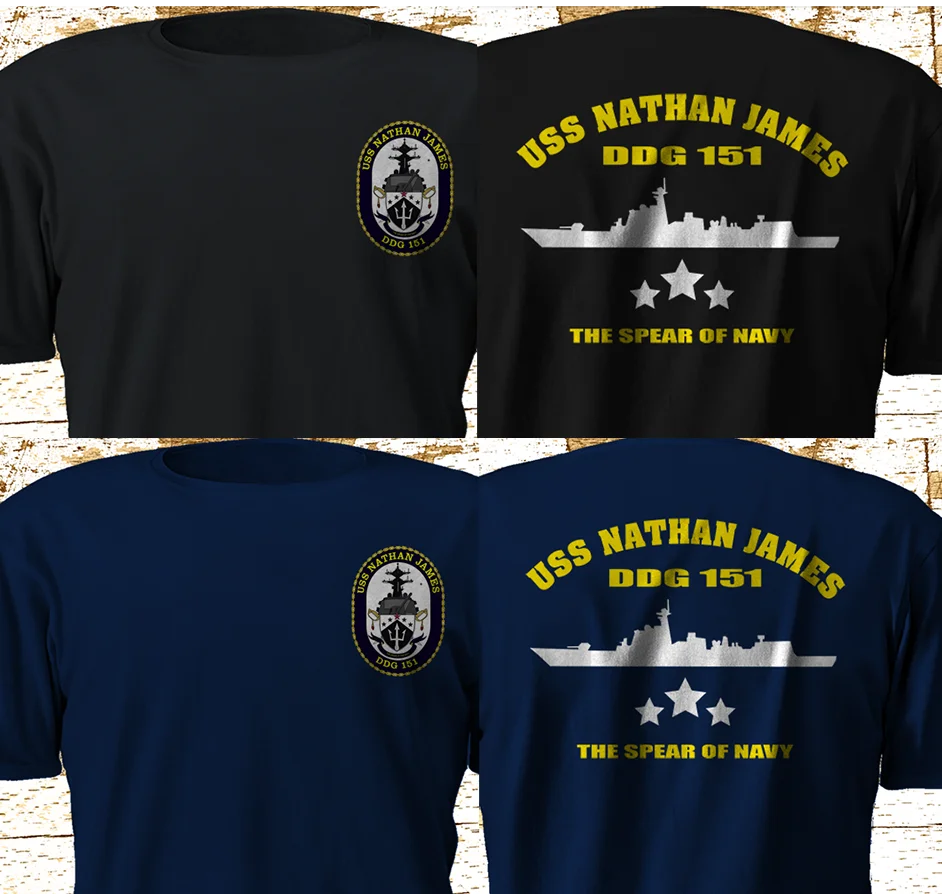 

2019 Funny New Uss Nathan James Ddg-151 Us Navy Seal The Last Ship Tv Series T-Shirt S-3Xl Double Side Unisex Tee
