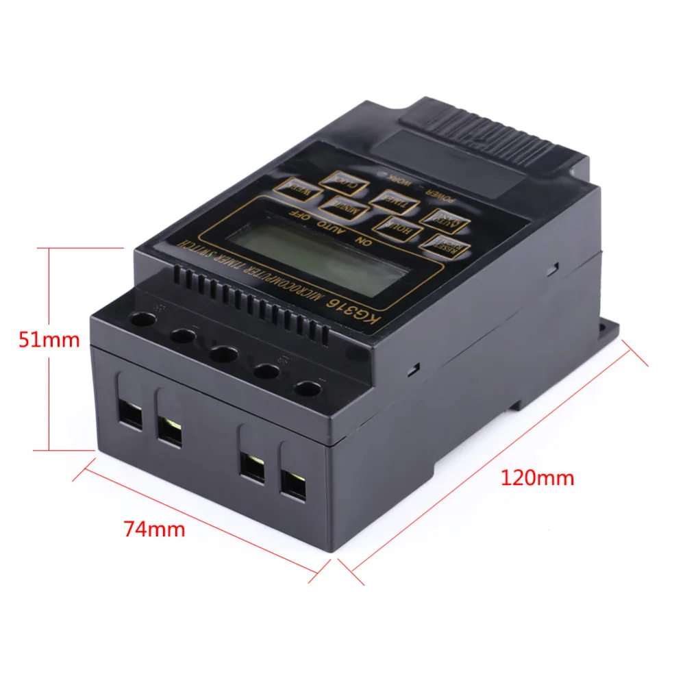 1 шт. черный микрокомпьютерный таймер переключатель контроллер ЖК-цифровой дисплей 10вкл и 10выкл таймер электрооборудование бытовая техника таймер