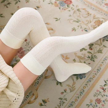 

New Fashion Sexy Warm Long Cotton Stocking Over Knee Stocking Women Winter Knee High Thigh Knitted Stockings