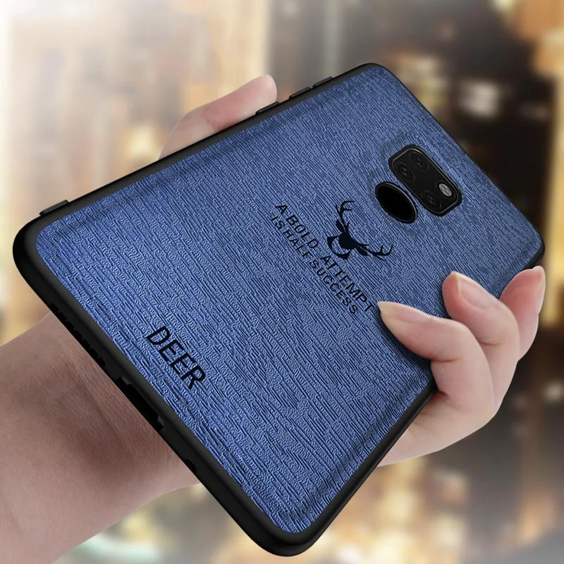 

for Huawei Mate 20X Mate20 case silicone edge cute deer pattern leather back cover for Huawei Mate 20 Pro Mate20 shockproof case
