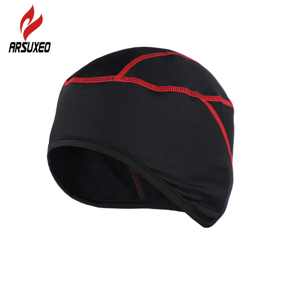 ARSUXEO Winter Warm Up Fleece Thermal Cycling Caps MTB Bike Bicycle