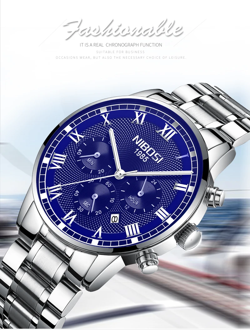 NIBOSI Mens Sport Watches Men Waterproof Luxury Brand Watch 2018 Fashion Full Steel Analog Quartz Wristwatch Relogio Masculino   (23)