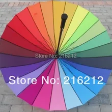 Одежда высшего Качества Модная длинная ручка радуги прямой зонтик зонты от дождя