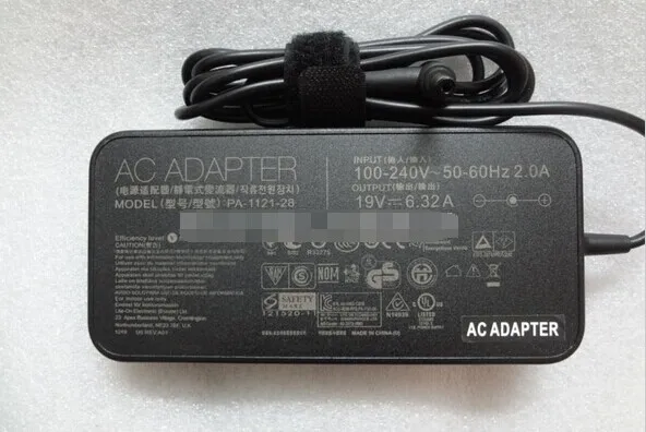 

NEW Slim 120W 19V 6.32A Original Genuine AC/DC Adapter Charger for ASUS K53SV N46 N56 N76 G74SX PA-1121-28 ADP-120ZB BB