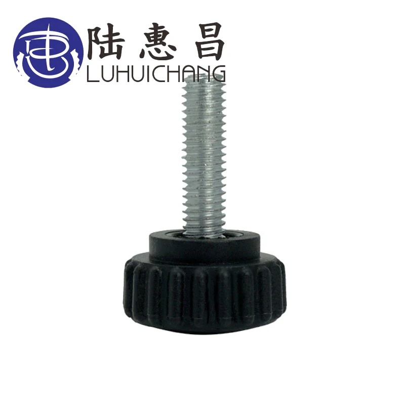 Luhuichang 20 шт. M6 M8 22# черный пластиковый затягивающийся винт с накатанной головкой ручной винт