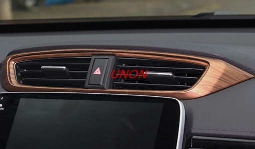 Персиковое дерево зерна вентиляционное отверстие Выход Панель крышка ABS отделка Подходит для Honda CRV CR-V