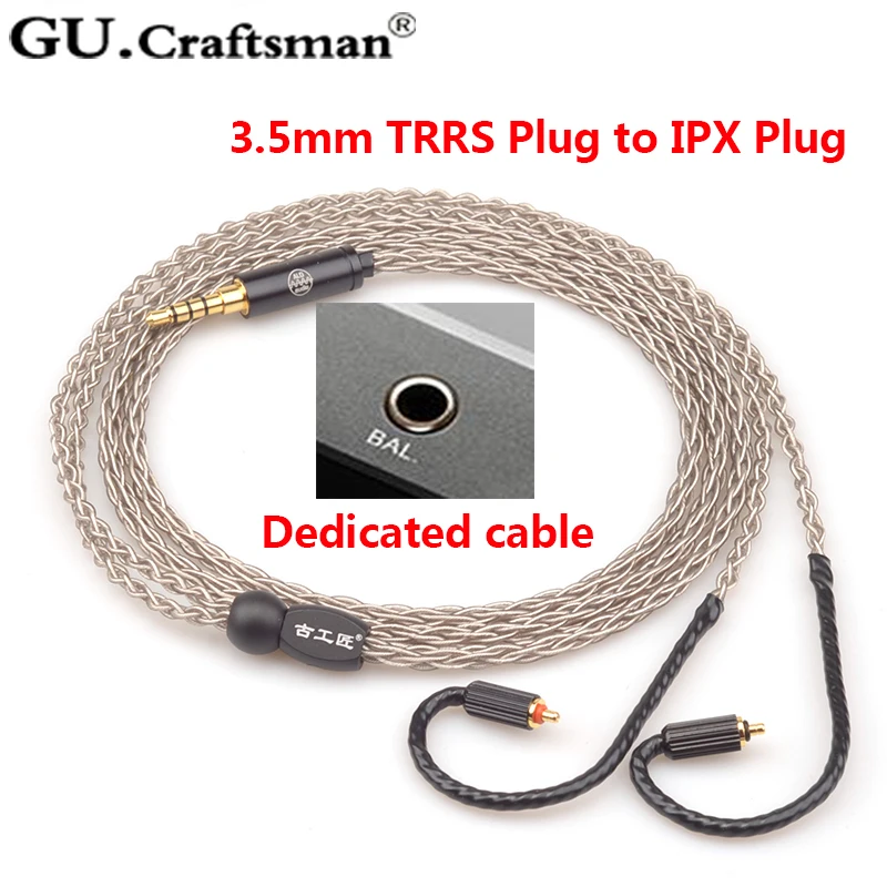 GUcraftsman 6N серебро UE6 Pro UE11 Pro UE Live UE5 pro ueRM UE18 + Pro 4,4 мм/2,5 мм Баланс кабель для наушников