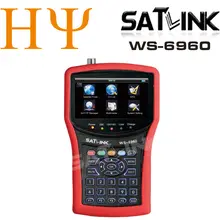 1 шт. Satlink WS-6960 ws6960 4,3 дюймов HD дисплей DVB-S& DVB-S2 HD MPEG4 Satlink 6960 спутниковый искатель satllite метр приемник