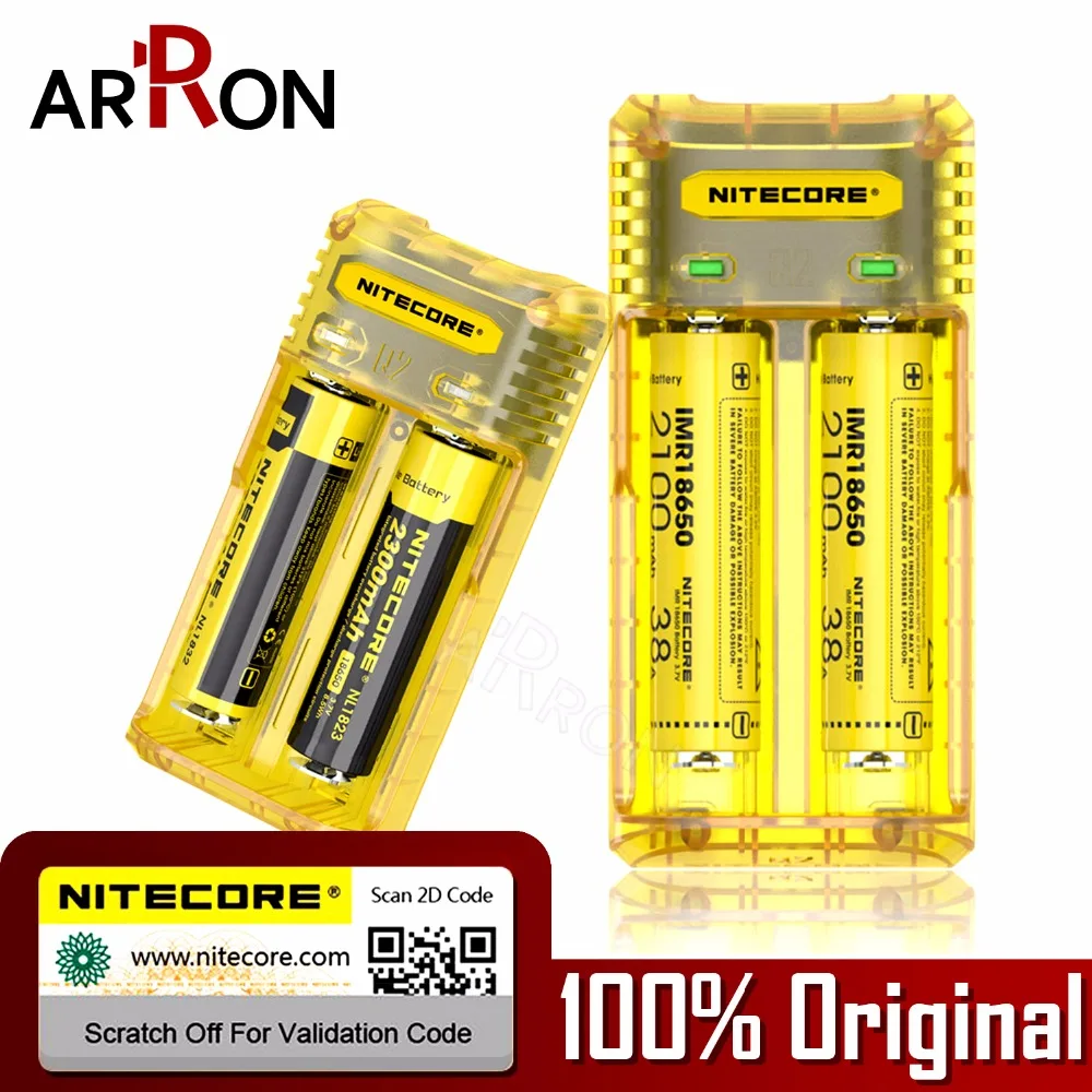 

2018 NEW NITECORE Q2 2 Slots 18650 14500 26650 Lithium Battery Dual Slot Compatible IMR Li-ion 2A Fast Charging Smart Charger