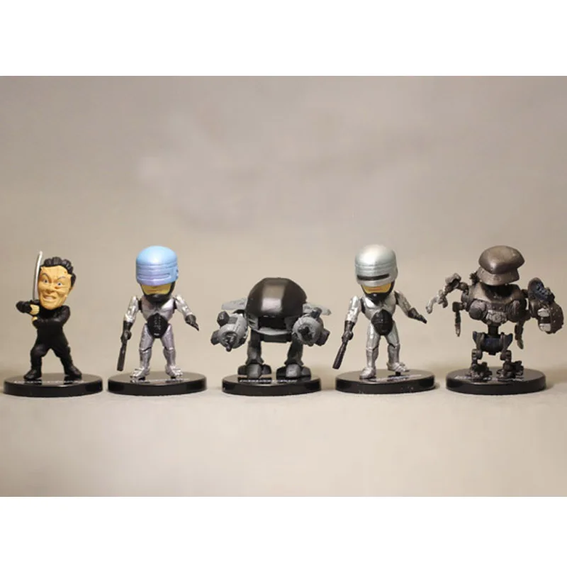 RoboCop Figure ED-209 Murphy Action Figures Animed Ver. Collectible Model Toys 5 pcs/set 6.5cm RoboCop Figure ED-209 Murphy Action Figures Animed Ver. Collectible Model Toys 5 pcs/set 6.5cm
