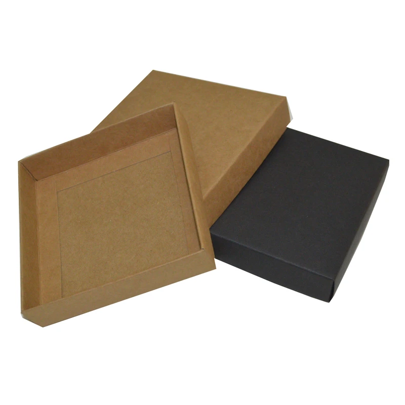 10 шт Большая картонная подарочная коробка Заказная маленькая картонная коробка крафт-коробка упаковка с крышкой черно-белые бумажные коробки для упаковки