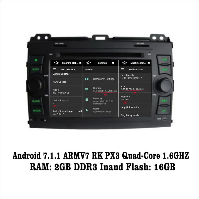 Perfect Liislee Android 7.1 2GRAM For Toyota Land Cruiser Prado Car Radio Audio Video Multimedia DVD Player WIFI DVR GPS Navi Navigation 1