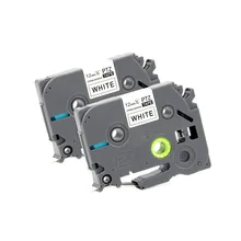 Крепкий клей TZ e-S231 12 мм черный на белом фоне сверхпрочный клей Кассетная лента TZ