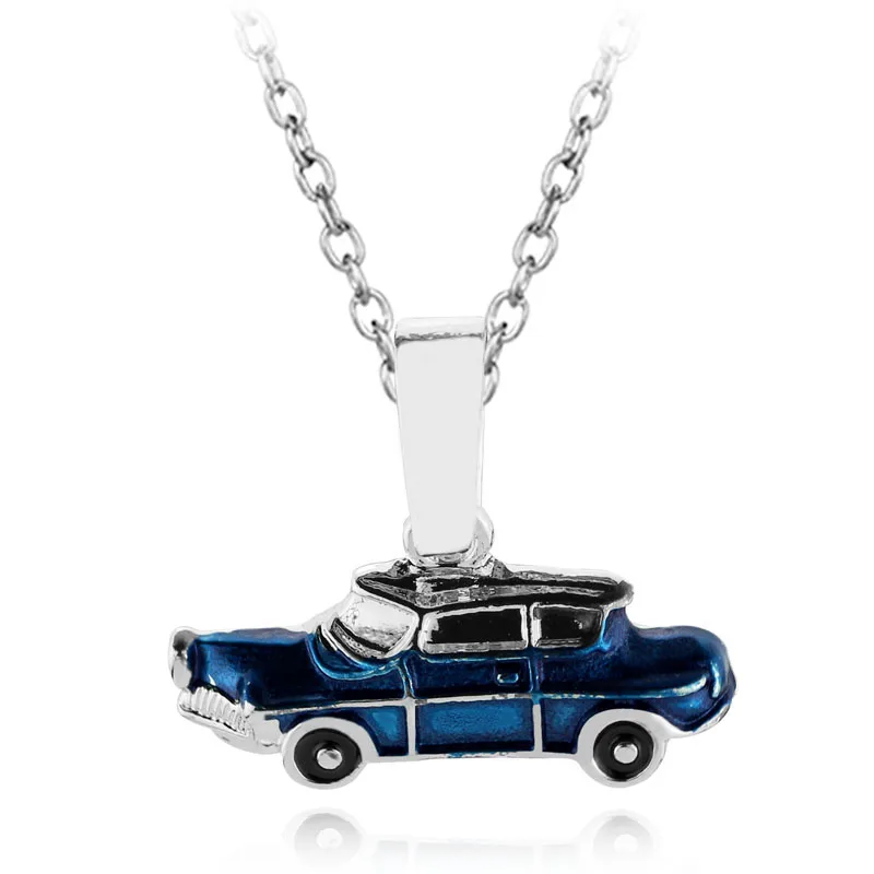 

Weasley Blue Flying Car Enamel Pendant Hogwarts Magic School Magic Car Accessories Metal Necklace Toys Gift for Kids Gifts