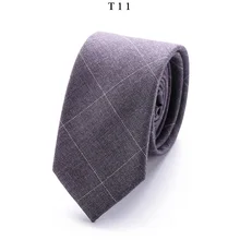 RBOCOTT хлопковый галстук 6 см тонкий галстук Красный Клетчатый тощий галстук синий серый мужской полосатый Цельный Галстук для свадьбы Бизнес аксессуары