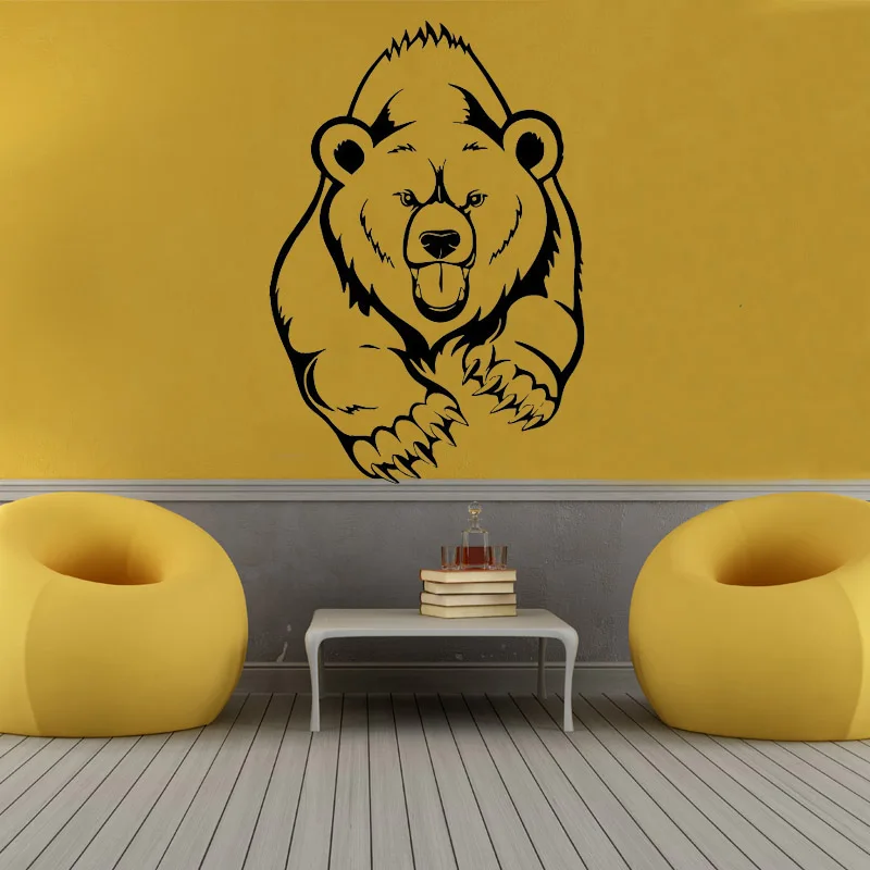 

Grizzly Bear Wall Stickers Animal Wall Decals Creative Art Vinyl Design Home Decor Living Room Decoration Removable Decal