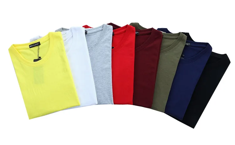 6pcs 2019 Simple creative design line solid color cotton T Shirts Men's New Arrival Style Short Sleeve Men t-shirt plus size 5XL