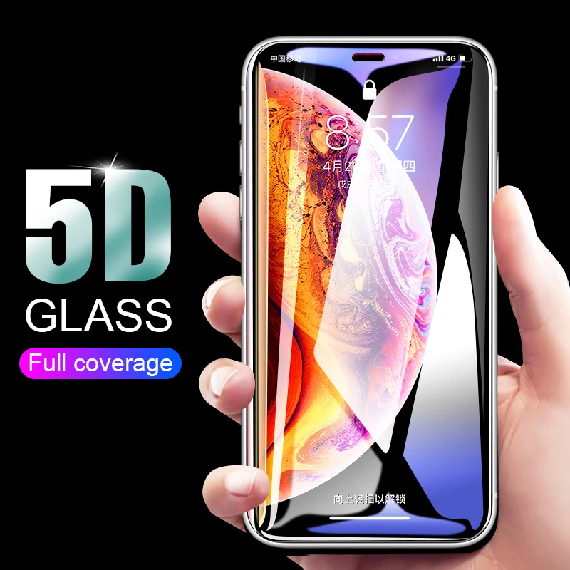 

5D Curved Full Cover Tempered Glass For iphone XS Max XR X Screen Protector Film For iphone X XR XS Max Protective Glass Film