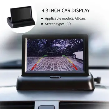 

4.3 Inch Car Monitor Display Car Universal Folding Rear View Camera Parking Rearview System AV Video Reverse Image Car Accessory