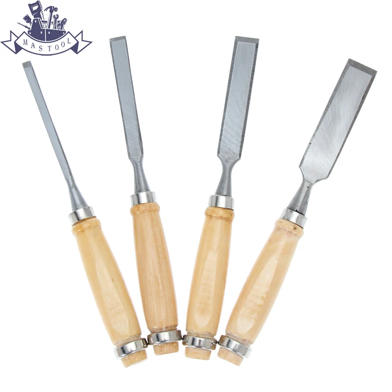4pcs/Lot Flat Chisel Wood Carving Flat Chisel Set Wood Working Hand