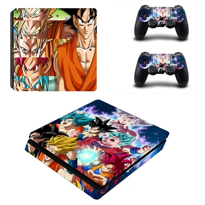 Супер-наклейка Dragon Ball для Playstation 4 PS4 тонкий Пользовательский Дизайн Наклейка для консоли контроллер Крышка PS4 тонкие виниловые наклейки - Цвет: YSP4S-3472