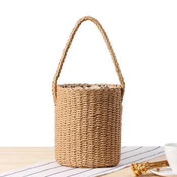 

Two Paper Package Postal Mori Carry Straw Plaited Article Manual Rope Weave Sandy Package Concise Leisure Time Woman Package