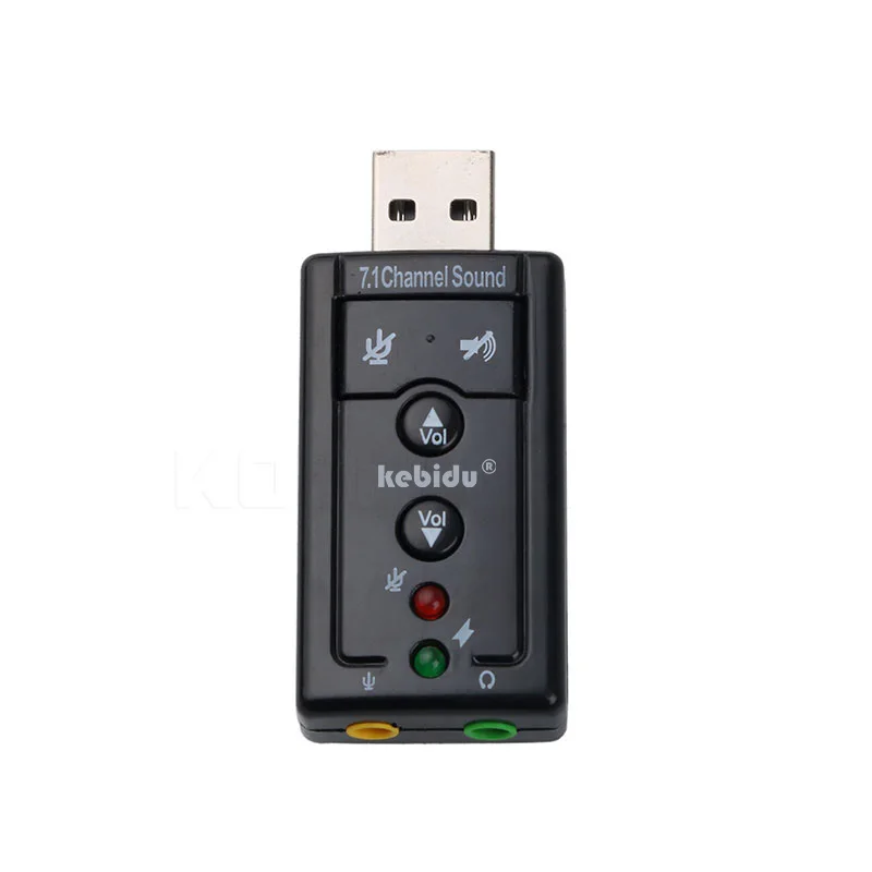Kebidu 7 1 канальный USB Аудио Звуковая карта 2 0 микрофон динамик гарнитура с