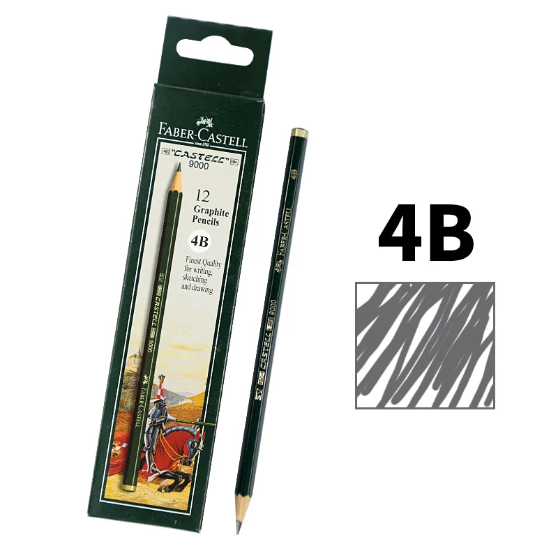 FABER CASTELL 9000 эскиз карандаш профессиональная живопись художественный карандаш дизайн специальное письмо - Цвет: 12pcs 4B