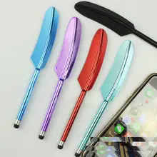 200 шт в форме пера емкостный стилус сенсорный экран ручка для мобильного телефона для планшета произвольный цвет